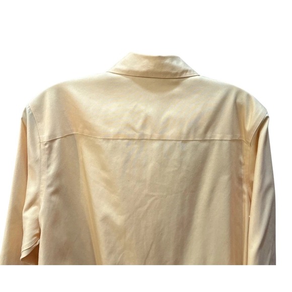Austin Clothing Co Yellow Button Front Shirt Womens Large Wrinkle Free Cotton - Picture 10 of 11